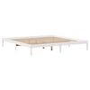 vidaXL Cama con estantería sin colchón madera maciza blanca 180x200 cm