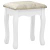 vidaXL Set de tocador y taburete madera paulownia blanco 100x40x146cm