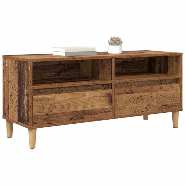vidaXL Gabinete de TV con caj&oacute;n Madera Vieja 100 x 34,5 x 44,5 cm
