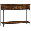 vidaXL Mesa consola madera de ingenier&iacute;a roble ahumado 100x34,5x75 cm