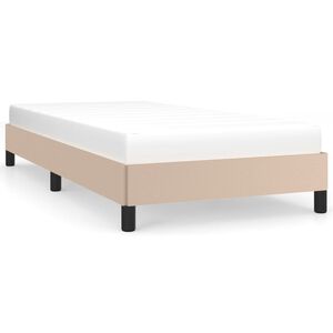 vidaXL Estructura cama sin colch&oacute;n cuero sint&eacute;tico capuchino 80x200 cm