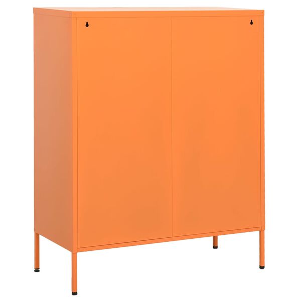 vidaXL Armario de almacenamiento acero naranja 80x35x101,5 cm