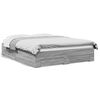vidaXL Cama con cajones madera ingenier&iacute;a gris Sonoma 160x200 cm