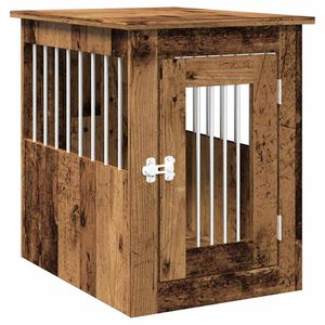 vidaXL Jaula para perros madera de ingenier&iacute;a madera vieja 45x62x59 cm