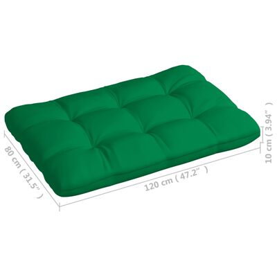 vidaXL Cojines para sofá de palets 7 piezas verde