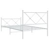 vidaXL Estructura cama sin colch&oacute;n con estribo metal blanco 100x190 cm