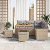 vidaXL Conjunto de sof&aacute;s de jard&iacute;n 8 pcs Beige rat&aacute;n sint&eacute;tico