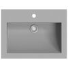 vidaXL Lavabo de granito gris 600x450x120 mm