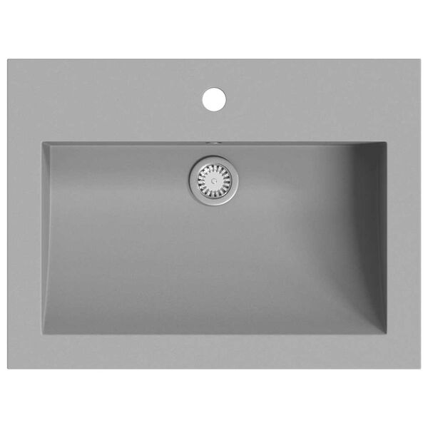 vidaXL Lavabo de granito gris 600x450x120 mm