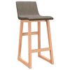 vidaXL Taburetes de cocina 2 unidades tela gris taupe