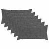 vidaXL Funda de almohada 6 uds. HEERLEN Gris oscuro 40 x 80 cm