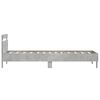 vidaXL Cama con cabecero madera de ingenier&iacute;a gris hormig&oacute;n 100x200 cm