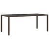vidaXL Conjunto de Comedor de Jard&iacute;n 9 pcs Marr&oacute;n rat&aacute;n sint&eacute;tico