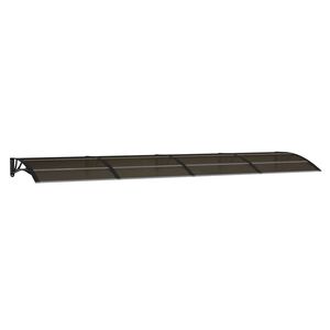 vidaXL Marquesina para puerta de policarbonato negra, 400 x 100 cm