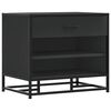 vidaXL Zapatero madera de ingenier&iacute;a y metal negro 60x40x53,5 cm