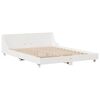 vidaXL Estructura de cama sin colch&oacute;n madera maciza blanca 120x190 cm