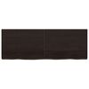 vidaXL Estante pared madera roble tratada marr&oacute;n oscuro 140x50x(2-6)cm