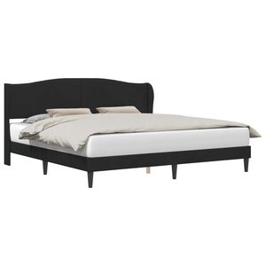 vidaXL Estructura de cama con cabecera Negro 200 x 200 cm Terciopelo