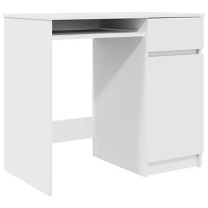 vidaXL Escritorio blanco 86x49x76 cm madera de ingenier&iacute;a
