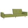 vidaXL Sof&aacute; cama de 2 plazas con reposapi&eacute;s terciopelo verde claro