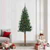 vidaXL &Aacute;rbol de Navidad Delgado con 300 LED con soporte Verde 210 cm