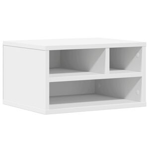 vidaXL Soporte de impresora madera ingenier&iacute;a blanco 40x32x22,5 cm