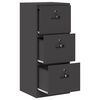 vidaXL Mueble archivador con caj&oacute;n Negro 45,5 x 42 x 106,5 cm