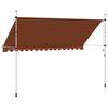 vidaXL Toldo manual retr&aacute;ctil naranja y marr&oacute;n 400 cm