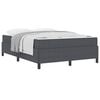 vidaXL Estructura de cama con colch&oacute;n Gris oscuro 140 x 190 cm tela