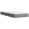 vidaXL Cama box spring con colch&oacute;n tela gris claro 90x190 cm