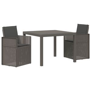 vidaXL Conjunto de Comedor de Jard&iacute;n 3 uds. Gris Claro y Antracita PP