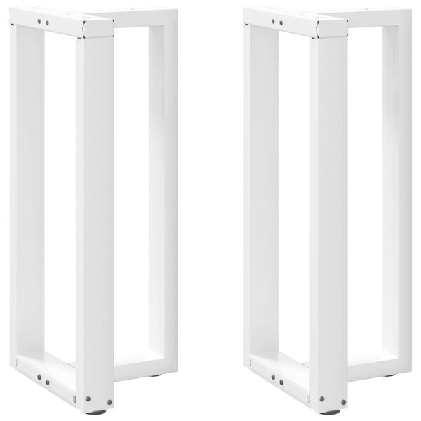vidaXL Patas para mesa de bar en forma de T (2 unidades), color blanco, 40 x 35 x (90-91) cm, acero