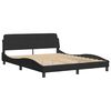 vidaXL Estructura de cama sin colch&oacute;n terciopelo negro 160x200 cm