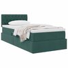vidaXL Cama con almacenamiento Verde oscuro 100 x 200 cm Terciopelo