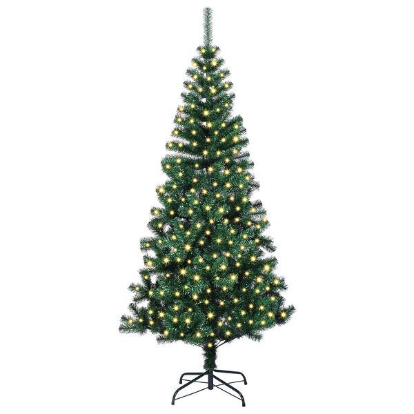 vidaXL &Aacute;rbol de Navidad Artificial Preiluminado Verde 210 cm