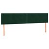 vidaXL Cama box spring colch&oacute;n y LED terciopelo verde oscuro 160x200cm