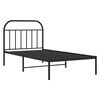 vidaXL Estructura cama sin colch&oacute;n con cabecero metal negro 107x203 cm