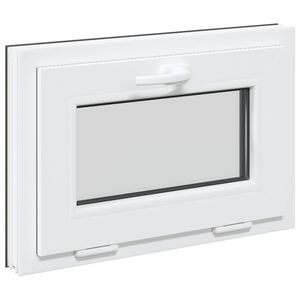 vidaXL Ventana de s&oacute;tano RISOR 60 x 40 cm PVC y vidrio Gris antracita