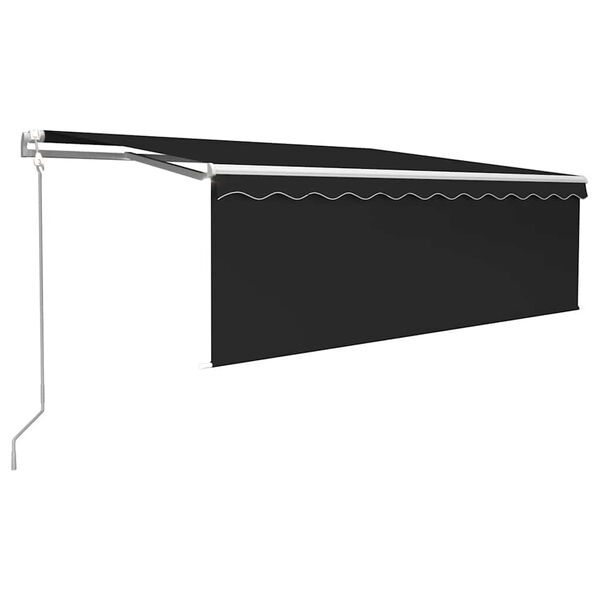 vidaXL Toldo automático retráctil con persiana gris antracita 4x3 m