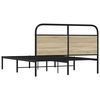 vidaXL Estructura de cama sin colch&oacute;n 140x190 cm madera roble Sonoma