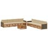 vidaXL Conjunto de sof&aacute;s de exterior 9 uds. Natural y Beige