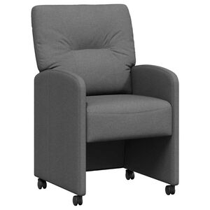vidaXL Sillas de Comedor con Ruedas 2 pcs Gris oscuro 57 x 67 x 95 cm