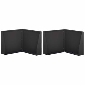 vidaXL Muro de Contenci&oacute;n 2 uds. 50 x 50 x 30 cm Acero Negro
