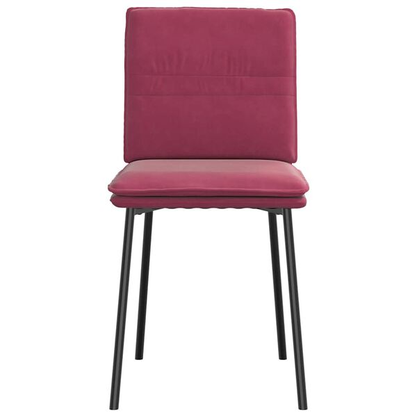 vidaXL Sillas de comedor 6 unidades terciopelo rojo tinto