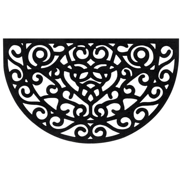 vidaXL Felpudo semicircular de goma 45x75 cm