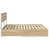 vidaXL Estructura de cama con caj&oacute;n con cabecera Madera contrachapada