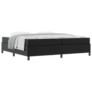 vidaXL Estructura de cama con colch&oacute;n Negro 200 x 200 cm tela