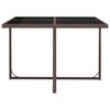 vidaXL Set comedor de jard&iacute;n y cojines 9 piezas rat&aacute;n sint&eacute;tico marr&oacute;n