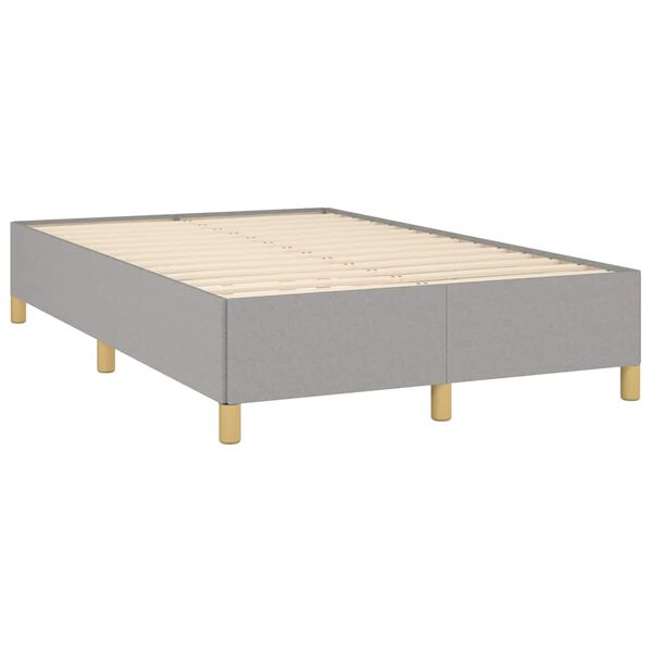 vidaXL Estructura de cama sin colch&oacute;n tela gris claro 120x190 cm