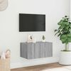 vidaXL Mueble de TV de pared con luces LED gris Sonoma 60x35x31 cm